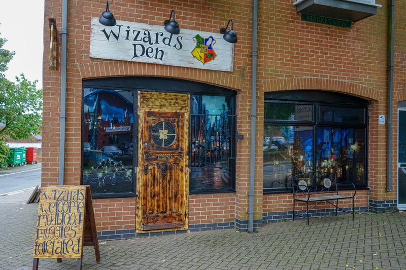 Wizards Den is located on Market View, Market Street, Sutton. Wizards are more than welcome, and muggles are tolerated.