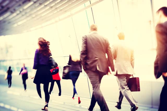 People are being encouraged to walk to work more often