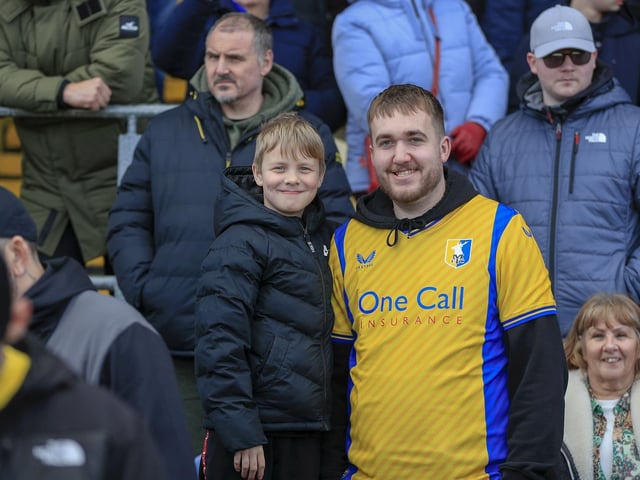 Mansfield Town fans ahead of kick-off at the weekend.