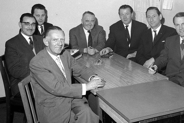 Mansfield Town's board of directors in 1965.