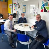Progressive Sports East Midlands managing director Adam Holland visits a school..