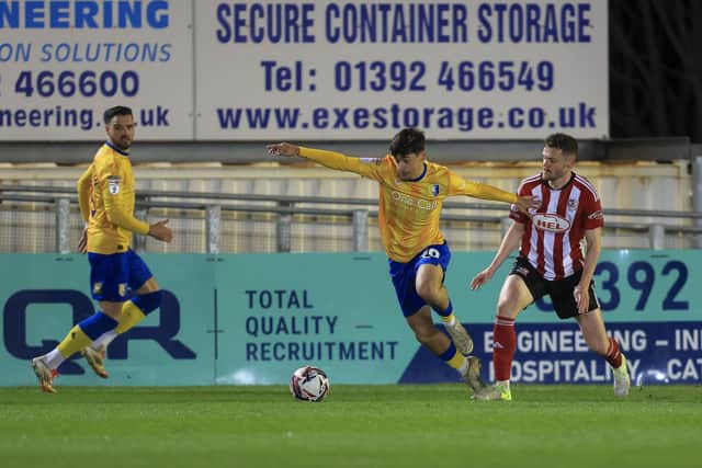 Action during the Sky Bet League 1 match against Exeter City FC at St James Park   Photo credit : Chris & Jeanette Holloway / The Bigger Picture.media