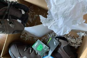 Tana opened her partner's new boots to find shredded packaging, faeces and urine stains.