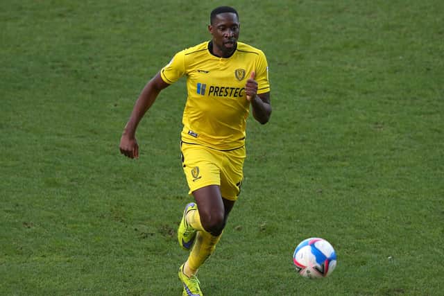 New Stags signing Lucas Akins in action for Burton Albion.