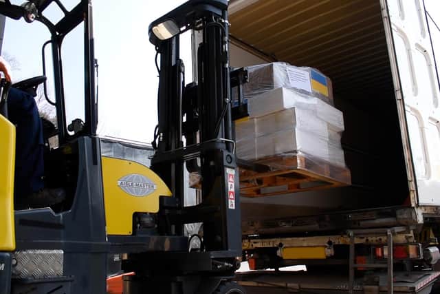 Kirkby based medical technology company sent 14 Pallets of wound care dressings to Ukraine