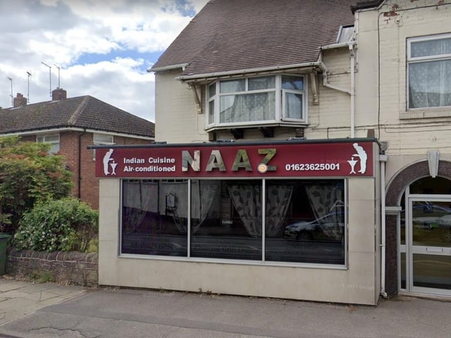 Naaz Indian Cuisine on Priory Square, Mansfield Woodhouse. Last inspected on December 2, 2021.