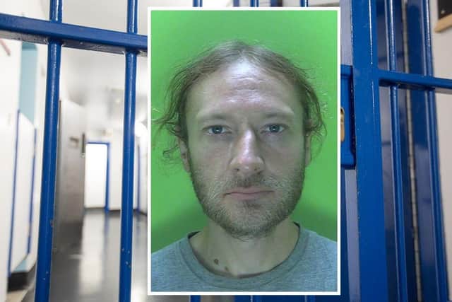 William Gamble, aged 37, was jailed for 12 weeks in January last year after admitting stealing from two shops.