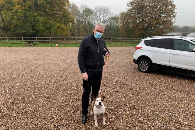 Lee Anderson MP collected Tank from the kennels this morning, October 27