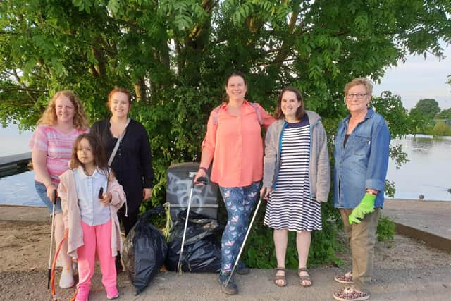Mansfield Marians WI, who went to King’s Mill Reservoir and collected two bags of rubbish on their walk around the water.