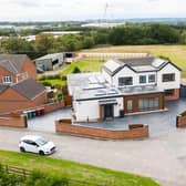 The stunning home is tucked away on a quiet cul-de-sac and looking out across open countryside