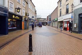 Mansfield Town Centre ...eerily quiet during the lockdown