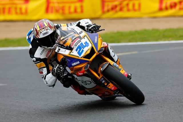 Alistair Seeley shows his style at Brands Hatch.