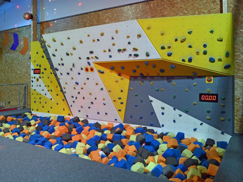 The climbing wall is a firm favourite.