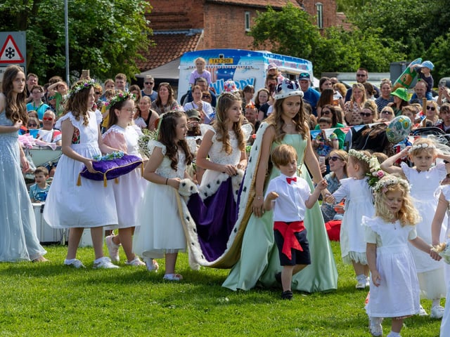 Crowds gathered to see the May Queen crowned