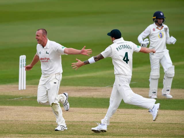 Luke Fletcher took eight wickets in the match to become the competitions leading wicket tacker. (Photo by Stu Forster/Getty Images)