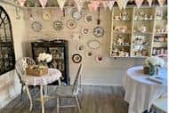 The vintage tea room.