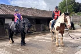 Stephen Thirkill prepares to head out with Nicki Clarke for a trip around the surrounding countryside.