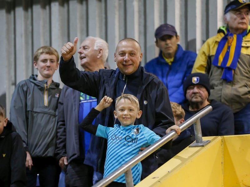 Mansfield Town fans enjoy the EFL Trophy win over Doncaster Rovers.