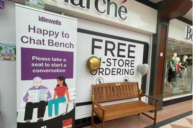 Idlewells Shopping Centre has introduced a second 'Happy To Chat Bench'