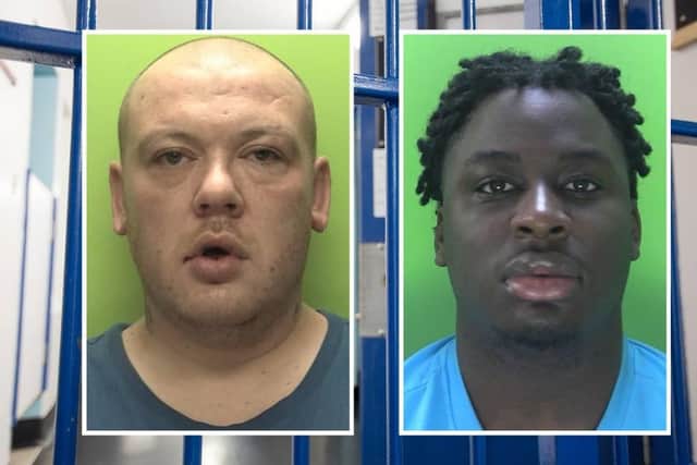 Jamie McElvaney, aged 37, of Bridgeway Court, The Meadows, and 18-year-old Greg Emakpor, of Cornmill Road, Sutton, both admitted two counts of being concerned in the supply of class A drugs. (Photo by: Nottinghamshire Police)