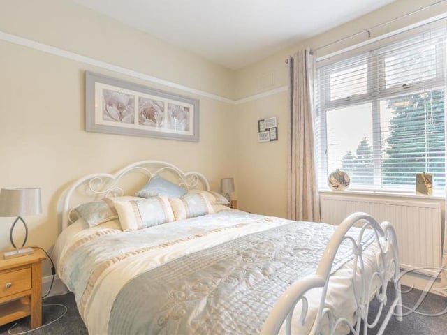 Stylish decor and homely touches are typical of all four bedrooms at the Mansfield house.