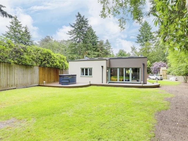 Another view of the exterior at the Newstead Abbey Park property. As you can see, the bungalow benefits from a wraparound garden.