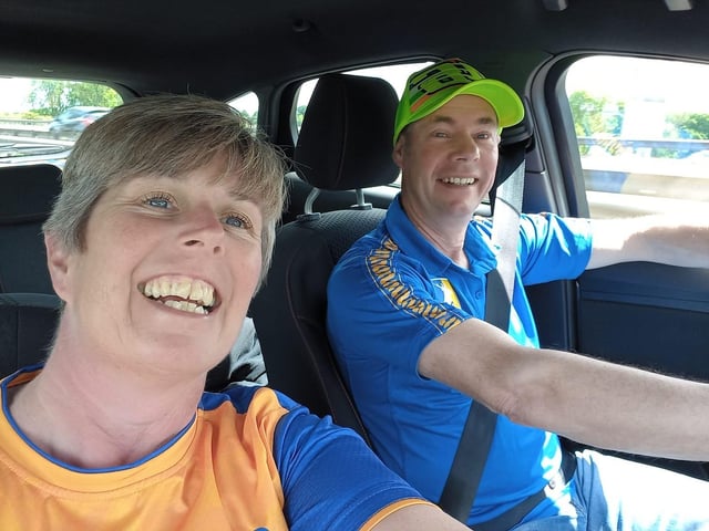 Mansfield Town fans make their way to Wembley.