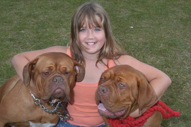 Reece Wall (10) with dogs Amber and Fagan at Workskop Festival back in 2007