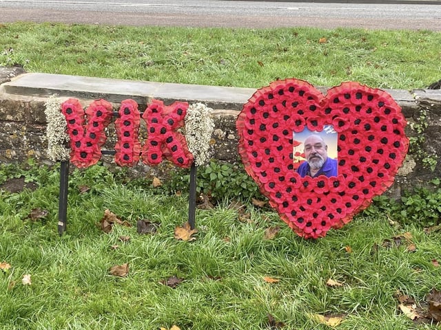 A memorial for one of the poppy gang founders. Vik Filep sadly passed away earlier this year.