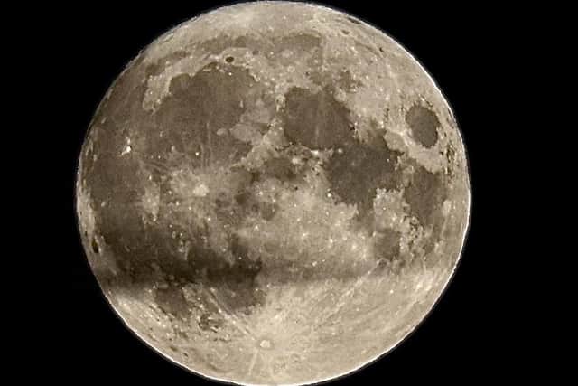 Photo of the super blue moon taken in Sutton by Paul Horton.