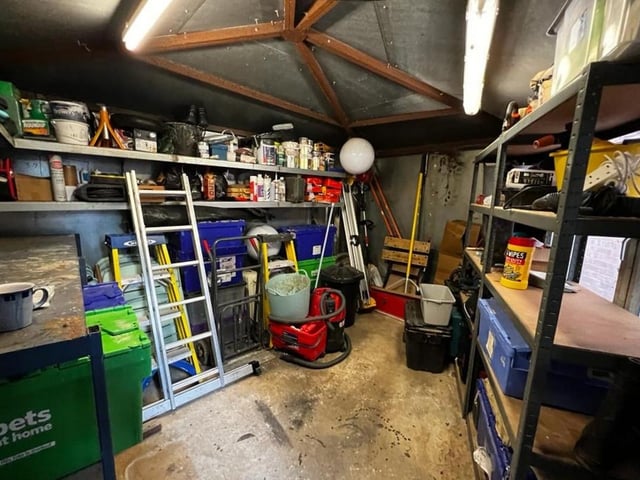 Here's a quick look inside a useful, spacious shed that can be found within the garden.