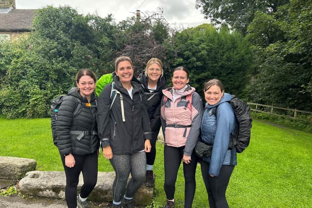 The Stopford’s team on their walk in the Peak District.