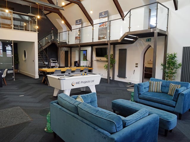 Along with a homely, spacious interior - there are plenty of comfortable couches and a snooker table for staff and clients to enjoy in quieter times.