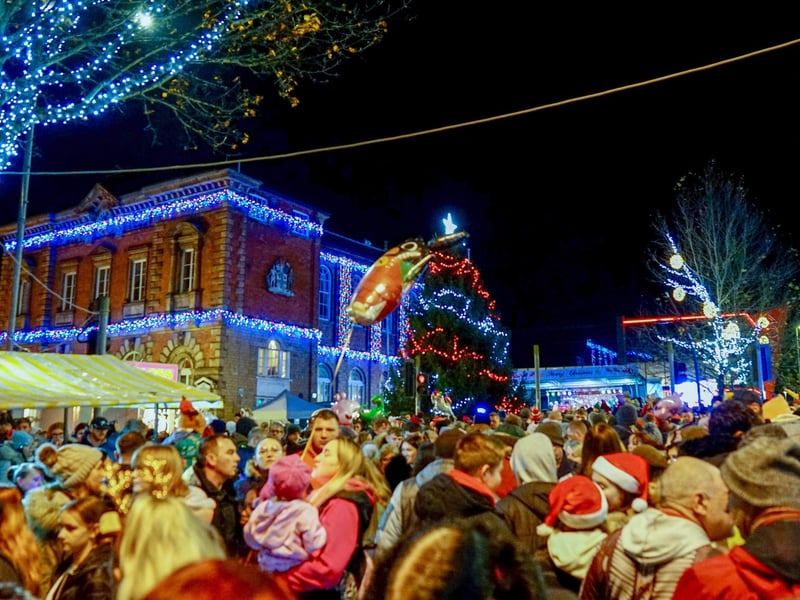 Worksopp's Christmas lghts event, which will take place on November 22 from 12noon to 6.30pm on the the Old Market Square in the town and will feature festive stalls, food and drink, live entertainment, low-noise fireworks, and a chance to visit Santa.