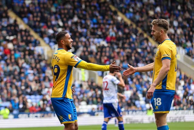 Stags net early during the Sky Bet League 1 match against Reading FC at the Select Car Leasing Stadium. 04 Oct 2025. Photo credit : Chris & Jeanette Holloway / The Bigger Picture.media
