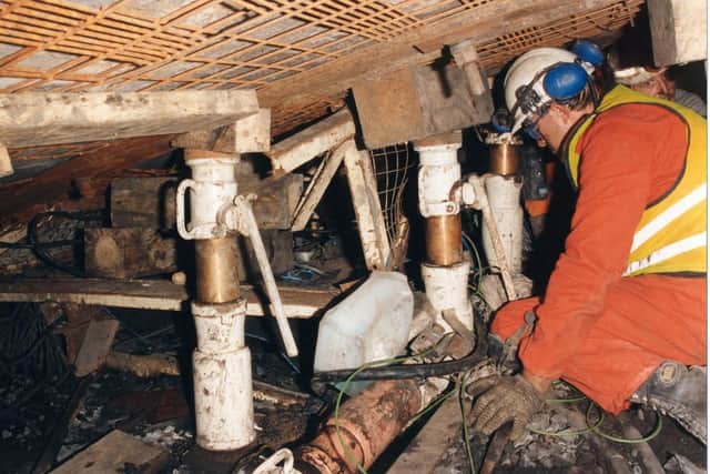 A member of the rescue team at Bilsthorpe Colliery after the tragic accident of 1993.
