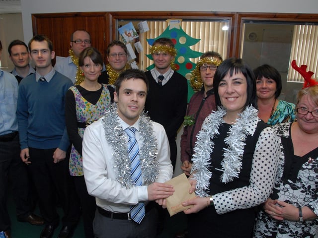 In 2010, Chad editor Tracy Powell presented £74 to reporter Chris Breese, raised by staff through the Christmas Giving Tree initiative. This donation brought the total amount raised by Chad staff for Cancer Research UK to £300. This fundraising campaign was in memory of Chris's mother, Doe Breese, who sadly passed away that same year.