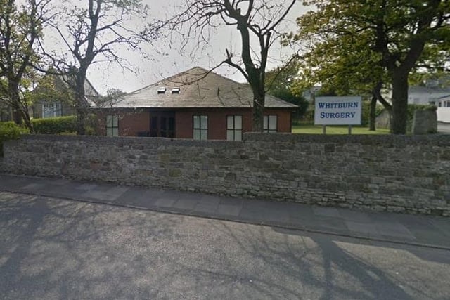 Whitburn Surgery, in Bryers Street,  received 91%.