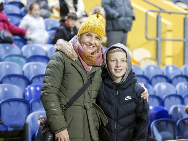 Mansfield Town fans ahead of the draw with Tranmere Rovers on 28th November.
