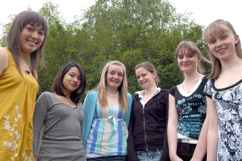 Entrants in Class D17 of the Mansfield Music and Drama Festival pictured after their performance at the Crescent Centre in 2007. 
Pictured from the left are; Laura Jarvis, Chae Thu, Claire Wright, Emma Rybicki, Anna Hill and Kirsty Meakin.