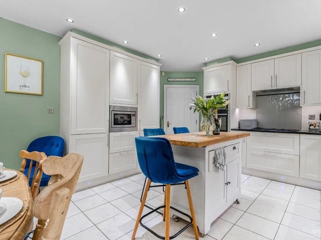 Stunning modern open plan spacious kitchen with a beautiful dining section. The kitchen also provides access out onto the stunning garden for the all important al fresco dining.
