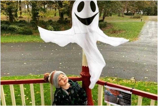 Thomas Elliot enjoyed spotting the spooky characters on the trail.