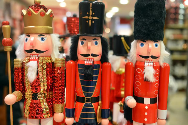 Wooden nutcrackers are on sale in the Sunderland shop.