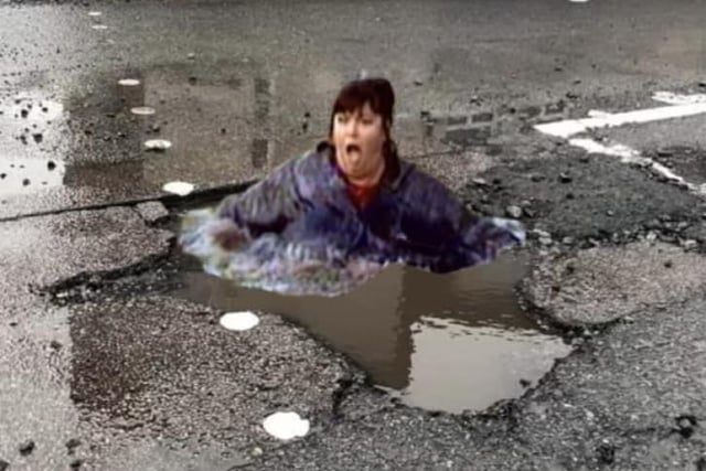 The puddle was no match for Geraldine Granger.