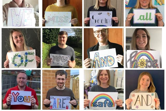 Kingsway staff tell pupils they miss them.
