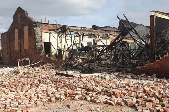 More than 100 firefighters tackled the blaze which destroyed the factory in Forest Road, Mansfield