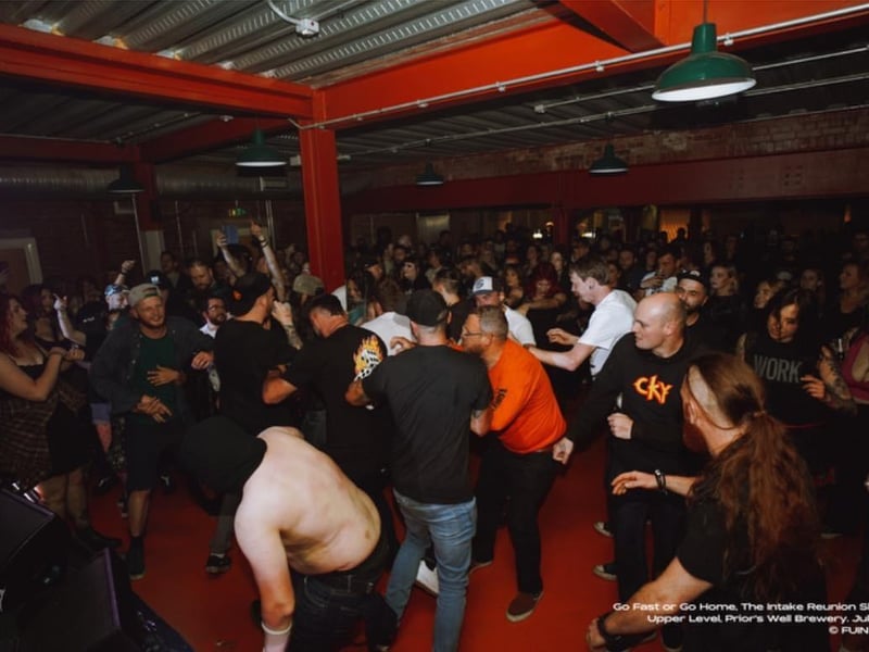 Crowds were 'going' fast and definitely not going home as the popular band took centre stage.