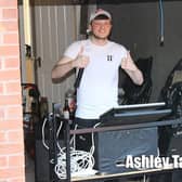 Ashley Taylor DJing at the event