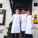 (Left to right) Charlie Harris, head chef Mark Ainsthorpe and pastry chef Joel Stubbs