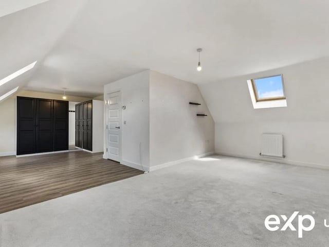 The entire second floor is dedicated to a magnificent 27ft master bedroom, complete with a dressing area, fitted wardrobes and a beautifully finished en suite bathroom.
